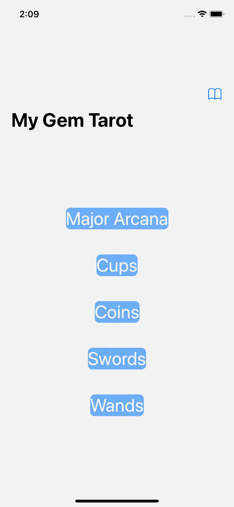 MyGemTarot app find card and see details feature